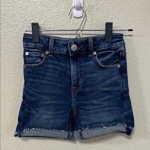 American Eagle Outfitters Blue Jean Shorts High-Waisted Cut-Off